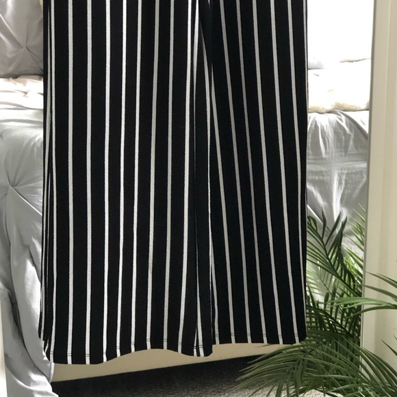 Striped wide leg pants with pockets SZ S - Picture 9 of 10
